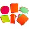 18 Piece Neon Poster Board Cutouts, 6 Starburst Shaped Signs for School Projects, Decorating Supplies, Sales (11 x 14 In)